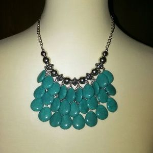 Turquoise silver necklace